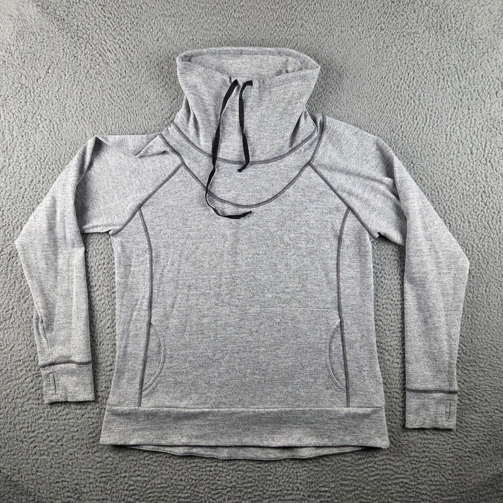 Kuhl Lea Sweater Womens XL Gray Cowl Neck Pullover Knit Stretch Pockets